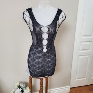 Bodysuit Black mesh M-L 34-38 Bust